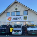 Bilde av Helset Elektro foran Bærum Sportsklubb.